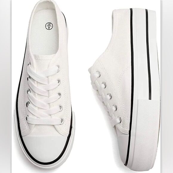 Platform Shoes Slip On Low Top Sneakers - Picture 1 of 3